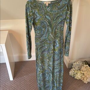 MICHAEL Michael Kors Paisley Long Sleeve Maxi Dress